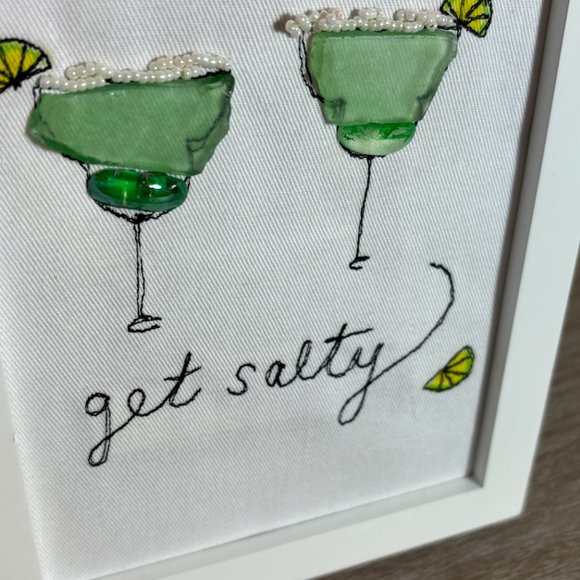 Get Salty Embroidered Art with Sea Glass - Picture 2 of 4